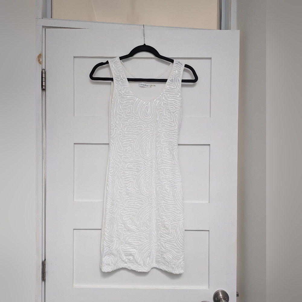 Calvin Klein White Sequin Dress